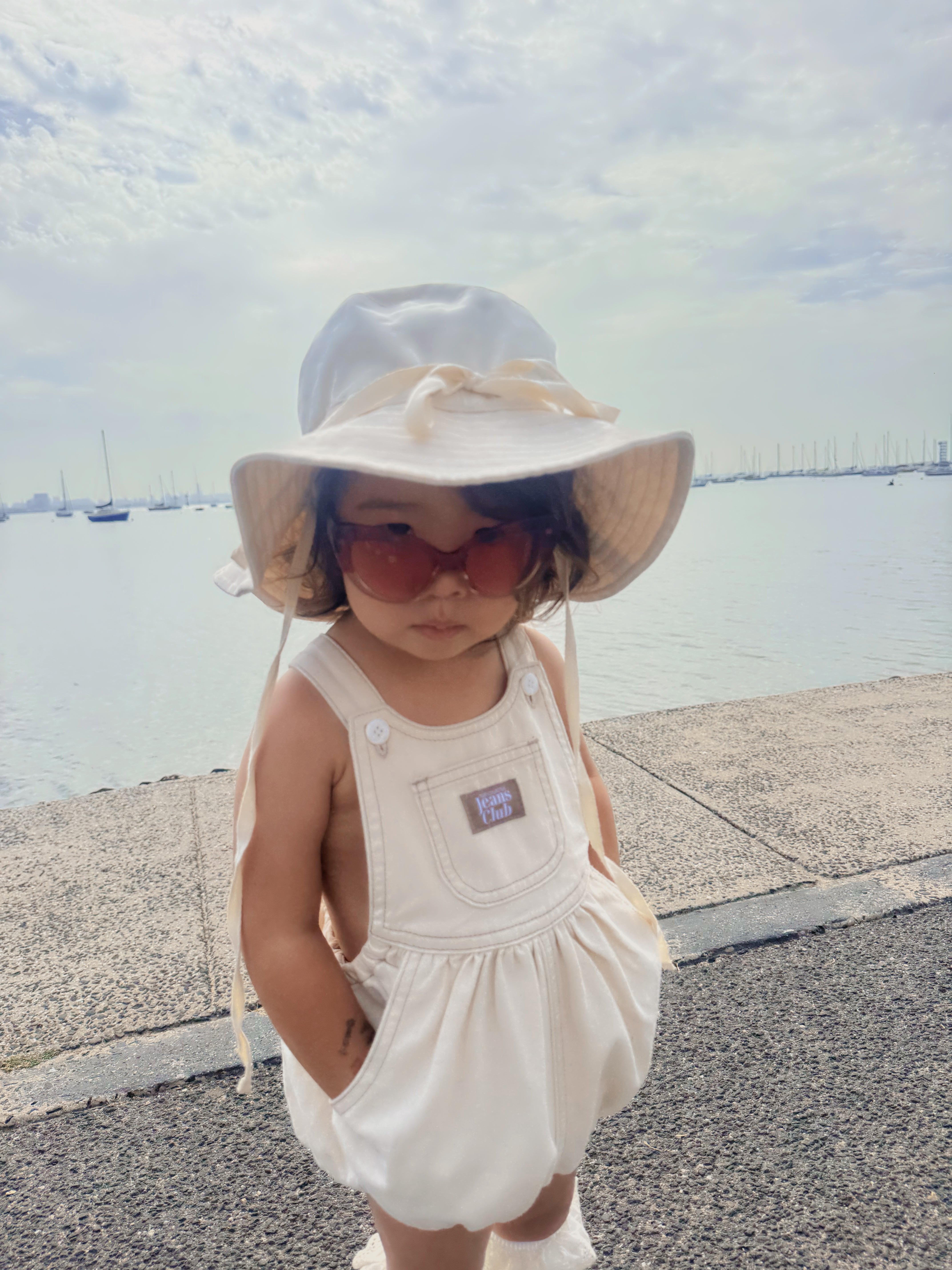 Bowie Bubble Romper - New Natural – Twin Collective Kids