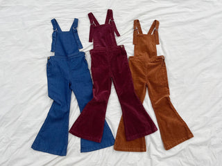 Farrah Flare Overall - Toffee Cord - Size 12!