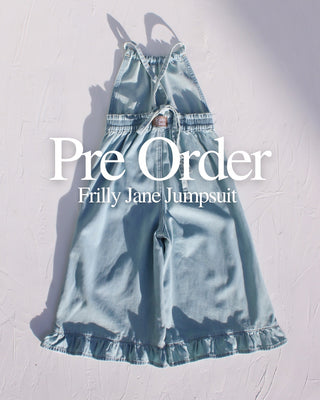 PRE ORDER - Frilly Jane Jumpsuit - Blue Heaven