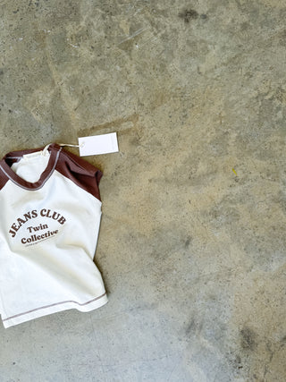 Retro Raglan Tank - Brown