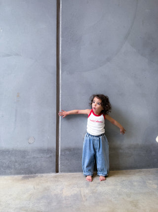 Retro Halter Tank - Red