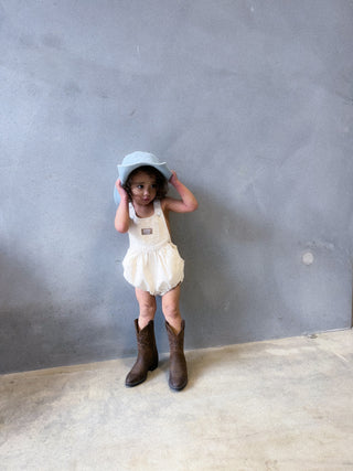 Bowie Bubble Romper - New Natural