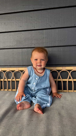 Ozzie Overall - Side Stripe Blue