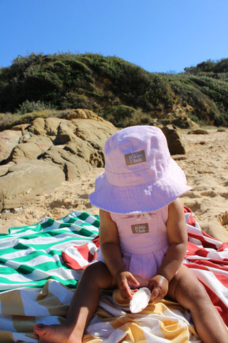 Bowie Bubble Romper - Pink Stripe