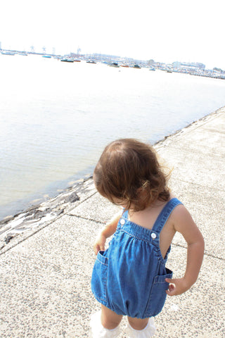 Blondie Bubble Romper - Blue Tide