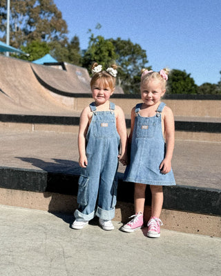 Patti Pinafore Dress - Island Blue