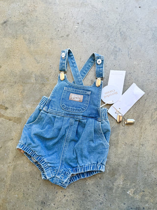 Bowie Bubble Romper - Ziggy Blue