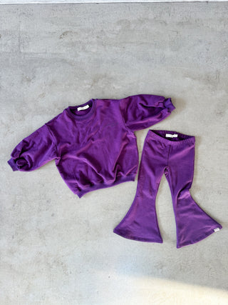 Fleecy Flare Set - Purple