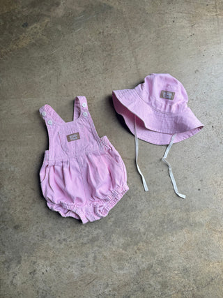 Bowie Bubble Romper - Pink Stripe
