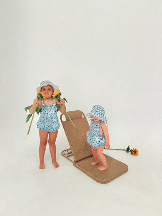 Bowie Bubble Romper - Sunflower Check