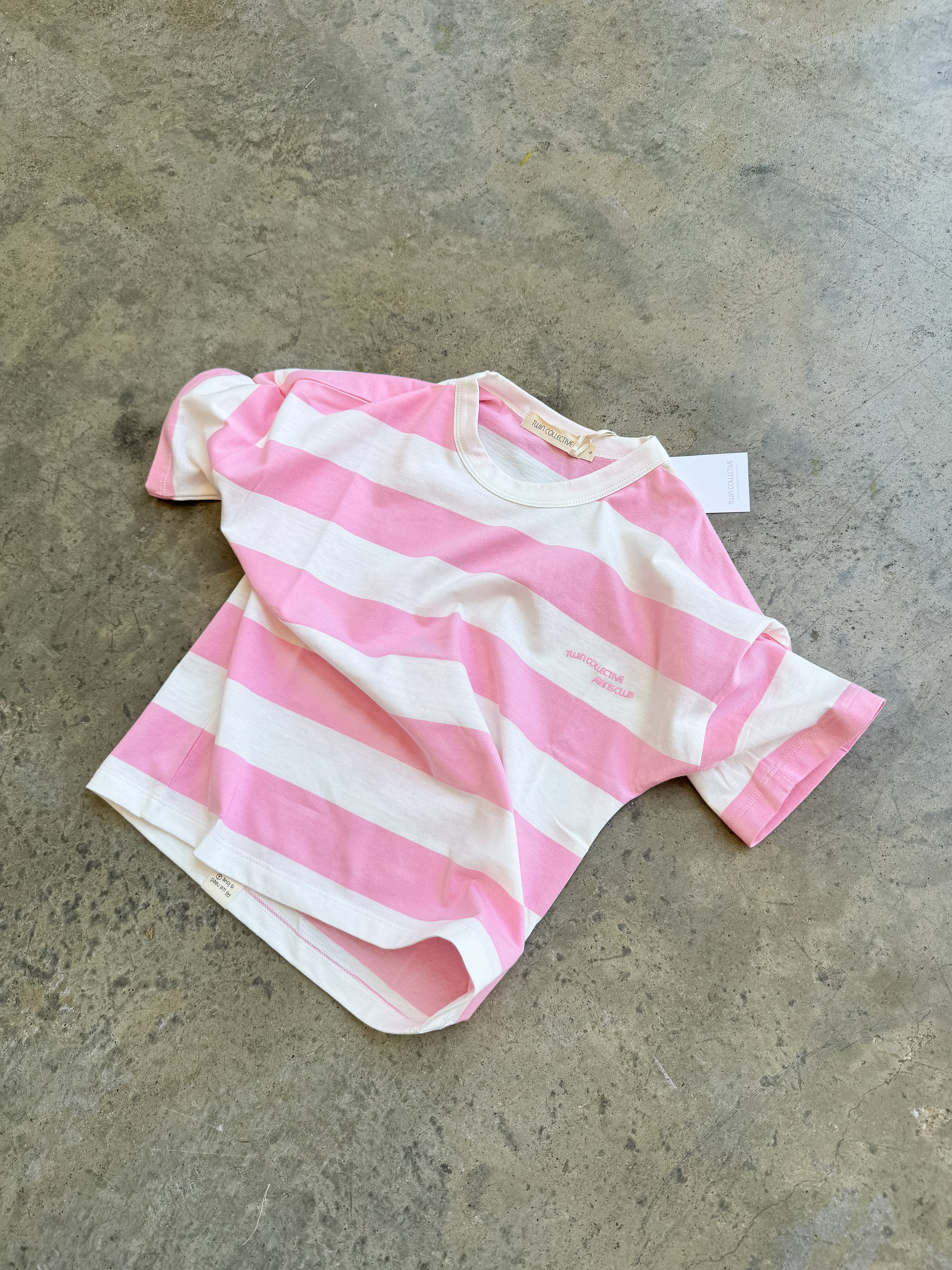 Stripe Tee - Candy Pink