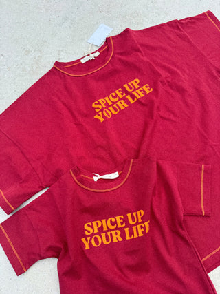 Spice up your life Tee - Red/Orange-FINAL SALE NO RETURNS