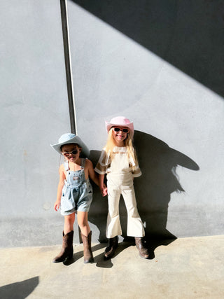 Farrah Flare Overall - Cream