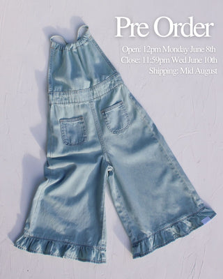 PRE ORDER - Frilly Jane Jumpsuit - Blue Heaven