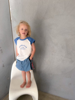 Retro Raglan Tank - Blue