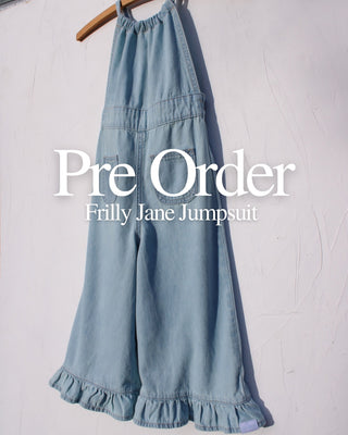 PRE ORDER - Frilly Jane Jumpsuit - Blue Heaven