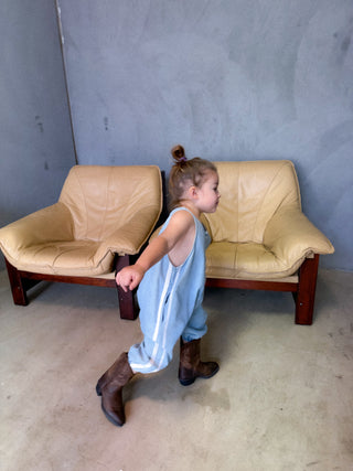 Ozzie Overall - Side Stripe Blue