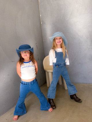 Retro Halter Tank - Blue