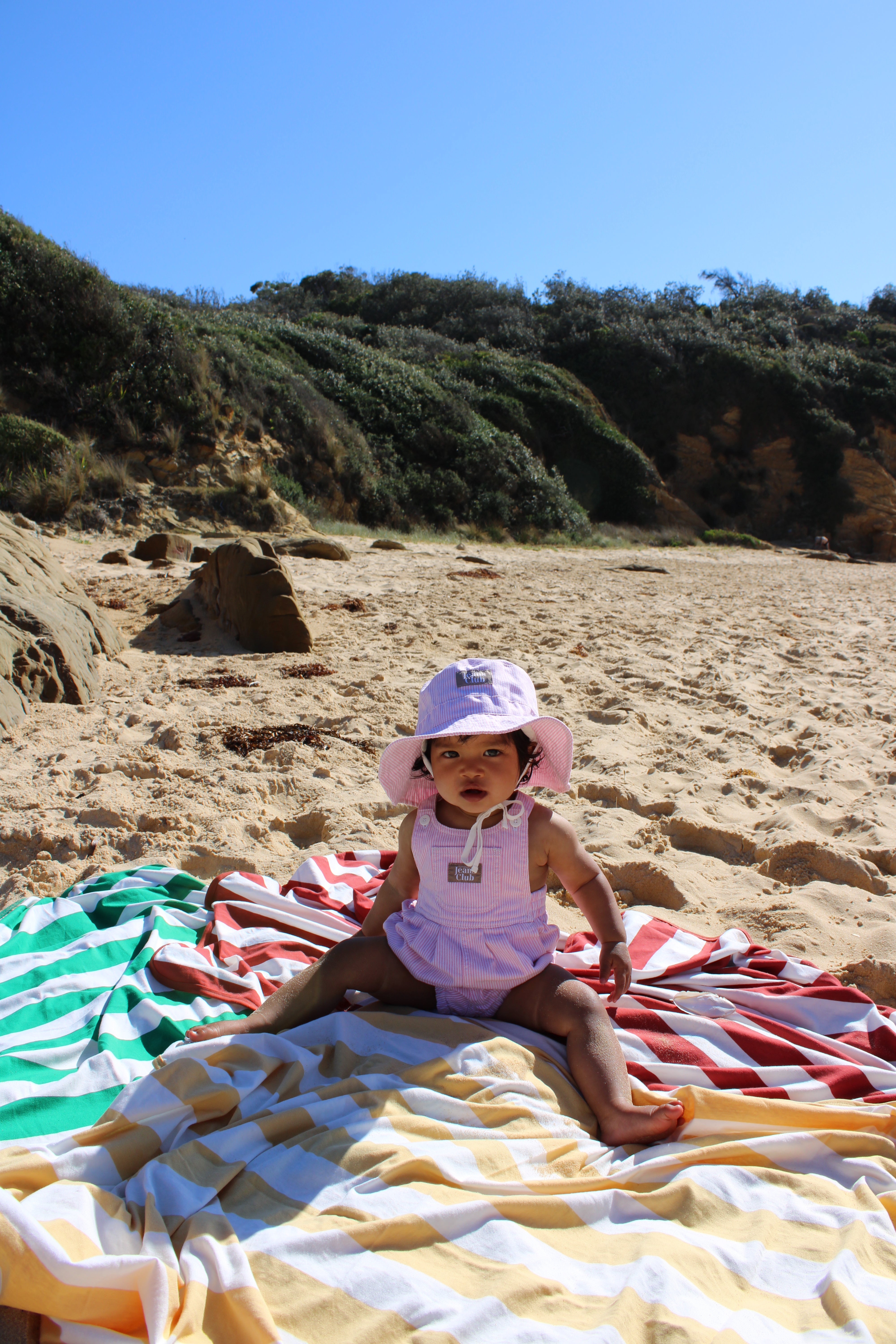 Bowie Bubble Romper - Pink Stripe – Twin Collective Kids