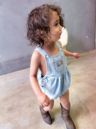 Bowie Bubble Romper - Blue Heaven