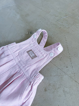 Bowie Bubble Romper - Pink Stripe