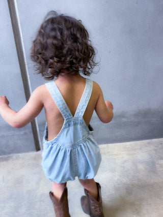 Bowie Bubble Romper - Blue Heaven
