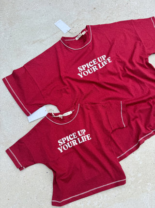 Spice up your life Tee - Red/White-FINAL SALE NO RETURNS