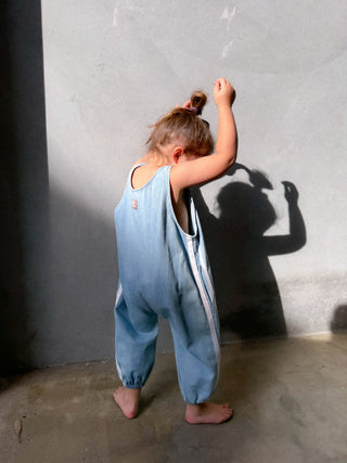 Ozzie Overall - Side Stripe Blue