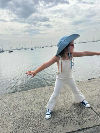 Farrah Flare Overall - Cream