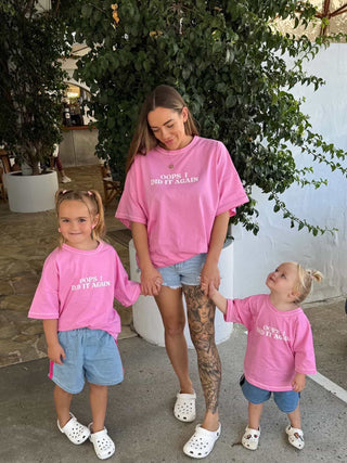 Oops I did it again Tee - Pink-FINAL SALE NO RETURNS