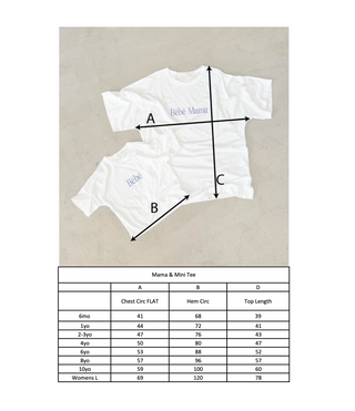 Twin Bebe Mama & Mini Tees - Blue