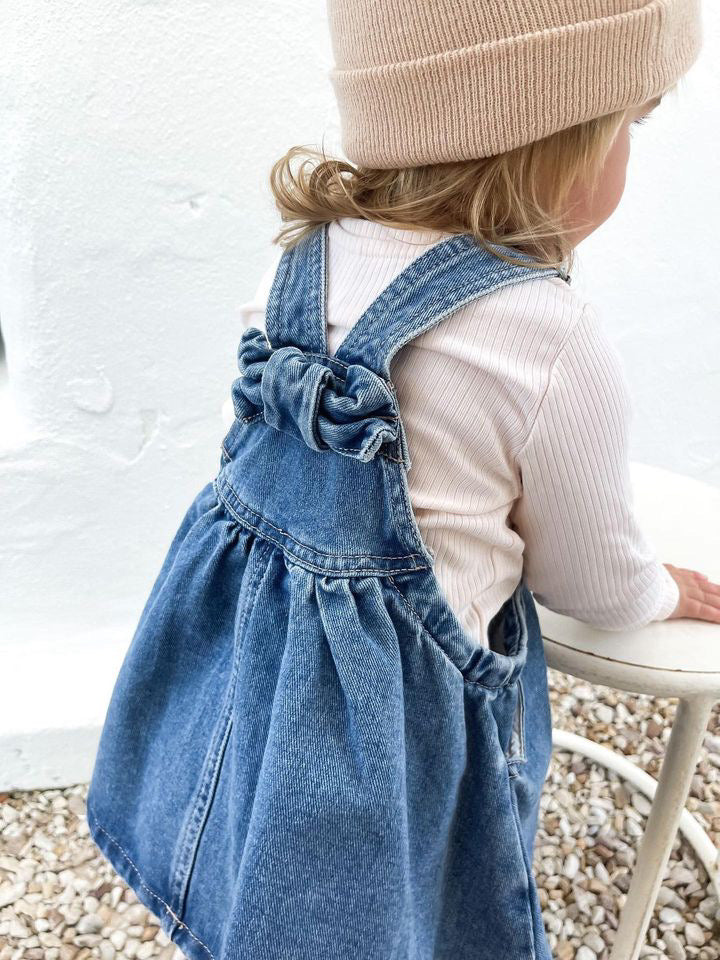 Dreamer Dress - Bow Blue – Twin Collective Kids