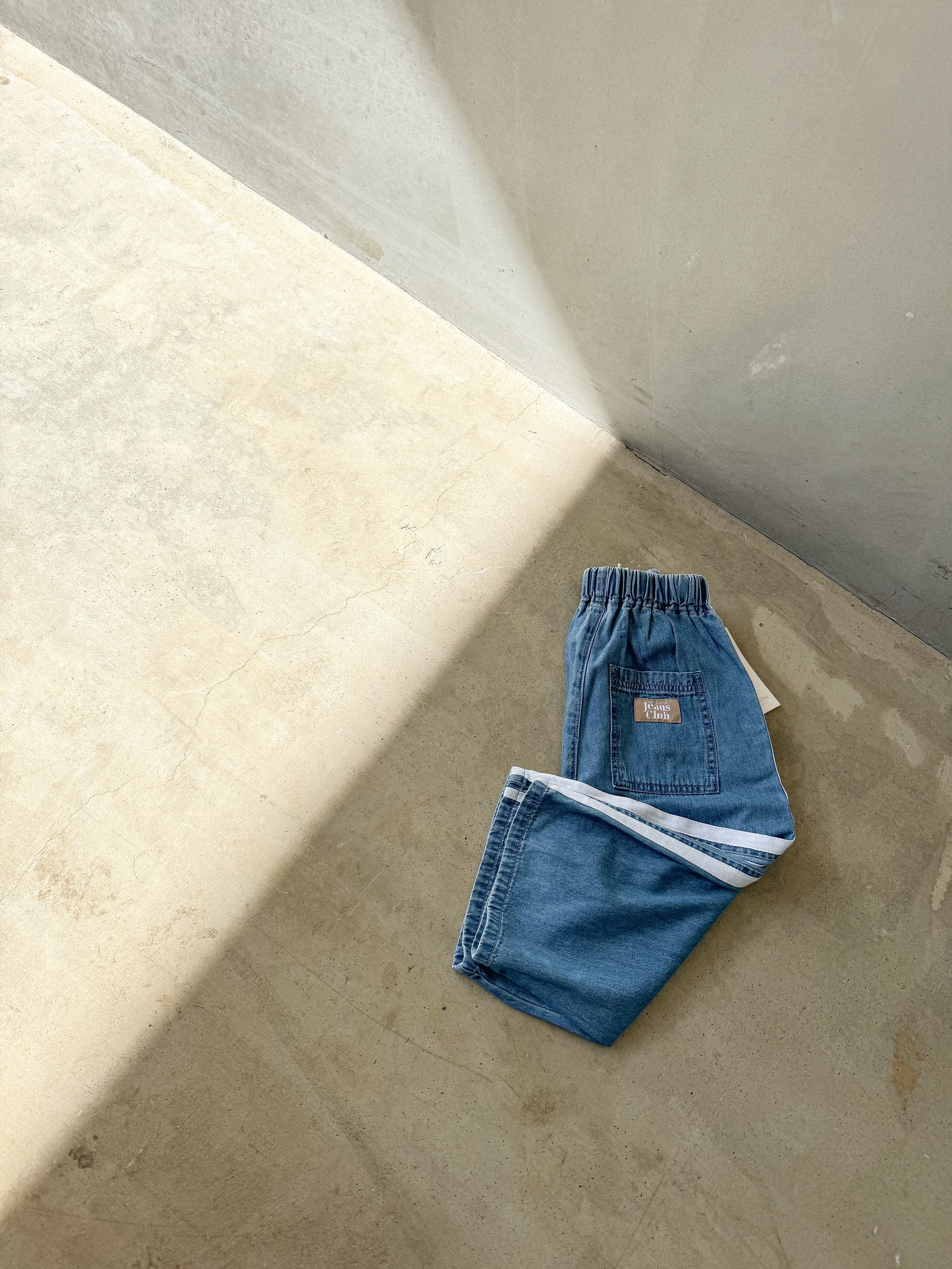 Kids Tricky Track Pant - Denim Side Stripe – Twin Collective Kids