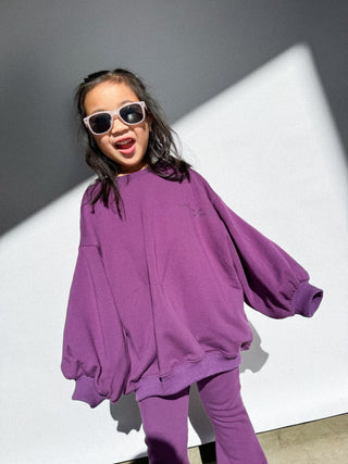 Fleecy Flare Set - Purple