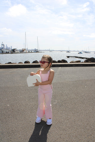 Farrah Flare Overall - Pink