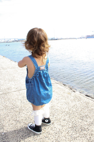 Blondie Bubble Romper - Blue Tide