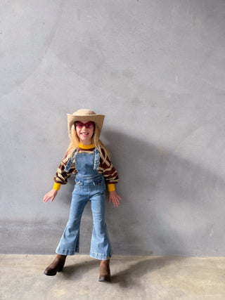 Brunswick Long Sleeve Ringer Tee -Brown Stripe