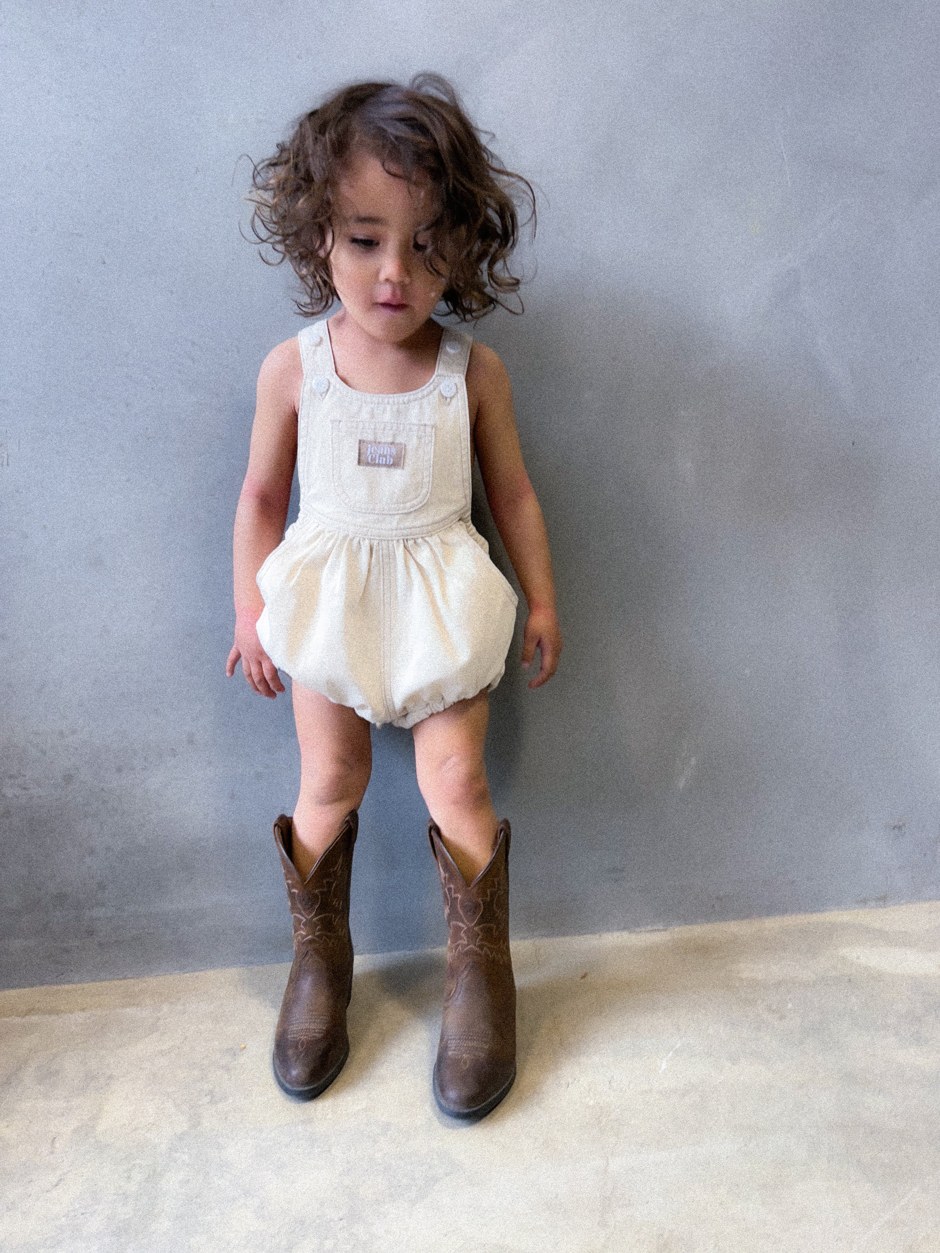 Bowie Bubble Romper - New Natural – Twin Collective Kids