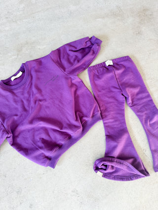 Fleecy Flare Set - Purple
