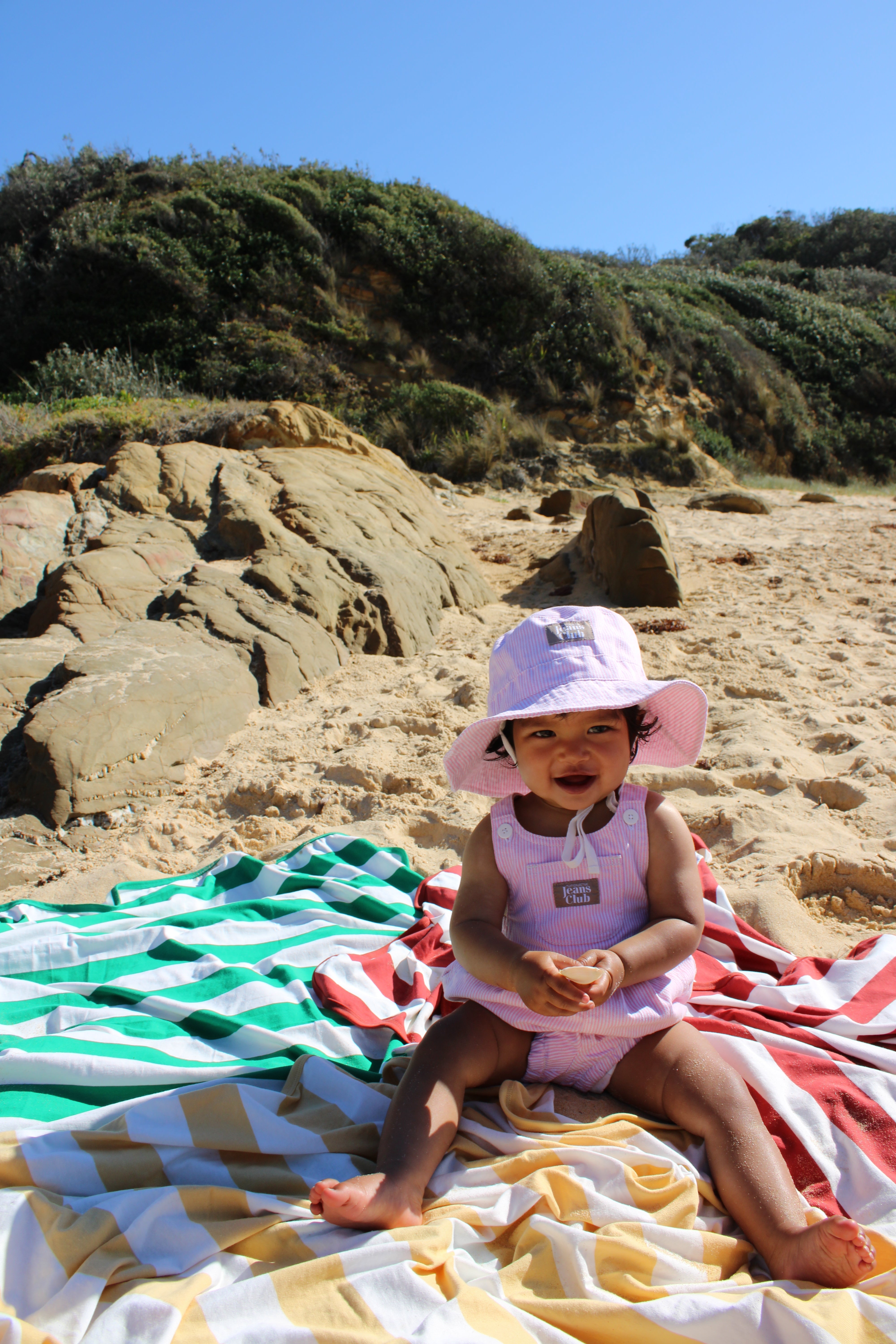 Bowie Bubble Romper - Pink Stripe – Twin Collective Kids