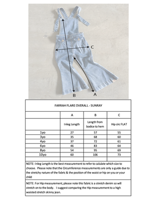 Farrah Flare Overall - Sunray Blue