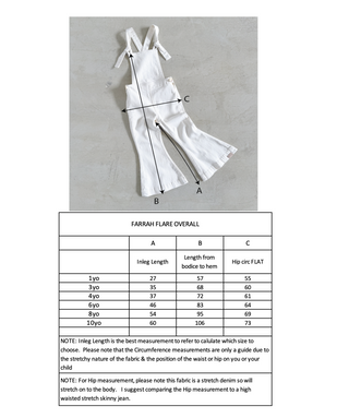 Farrah Flare Overall - Cream