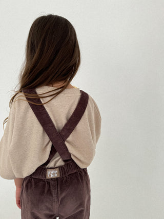 Farrah Flare Overall - Brown Cord