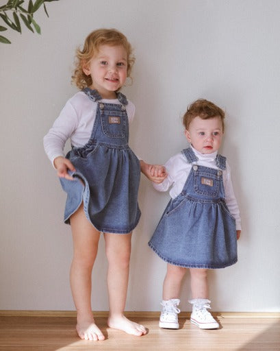 Dreamer Dress - Bow Blue – Twin Collective Kids