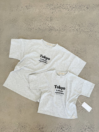 Tokyo Tee - Grey Marle