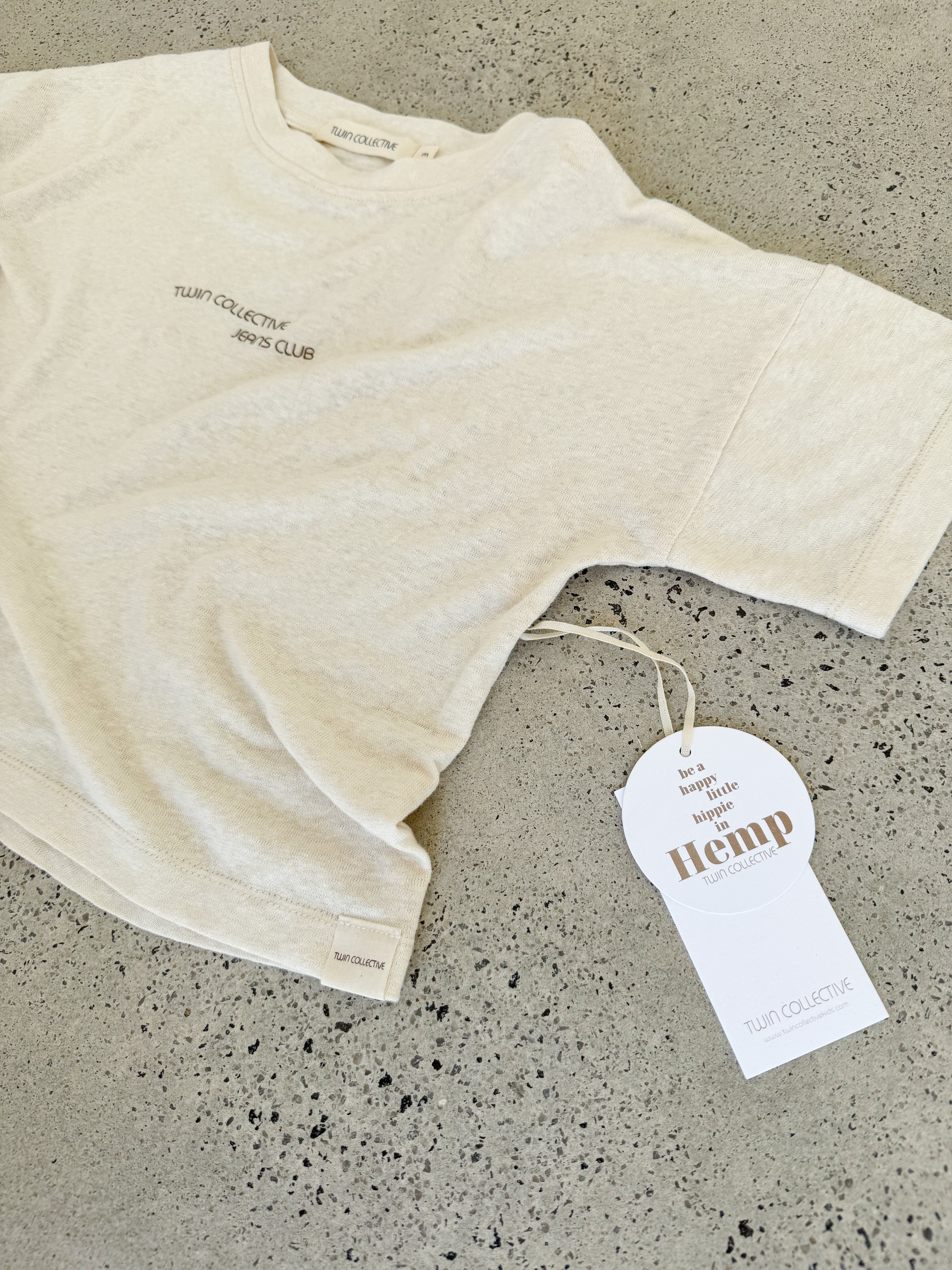 Hemp Logo Tee - Cream