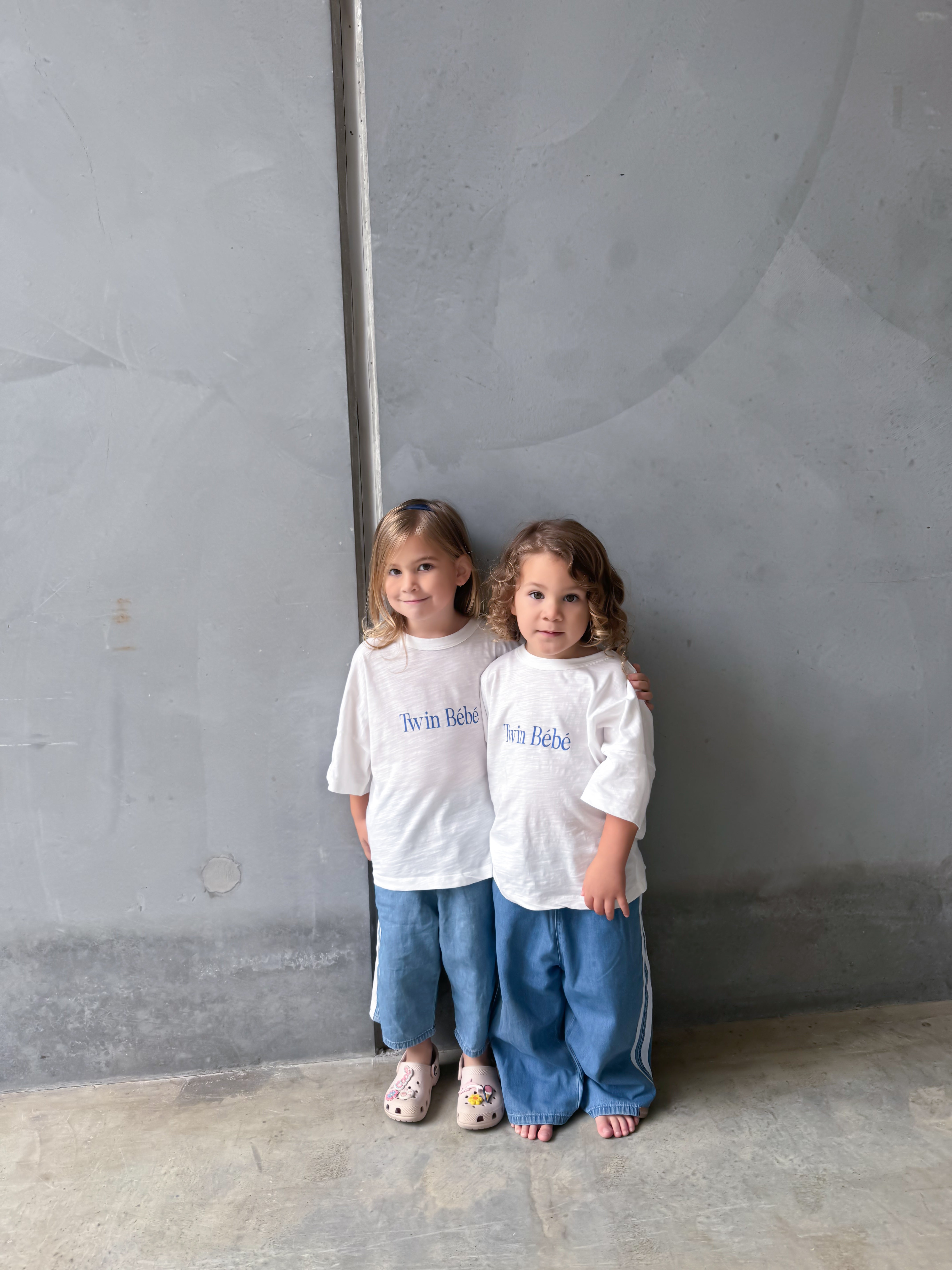 Twin Bebe Mama & Mini Tees - Blue – Twin Collective Kids