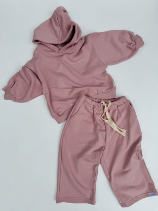 Logo Hoodie Set- Pink Haze