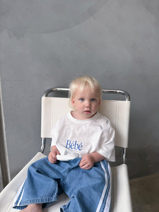 WS Mama & Mini Tricky Track Pant - Denim Side Stripe