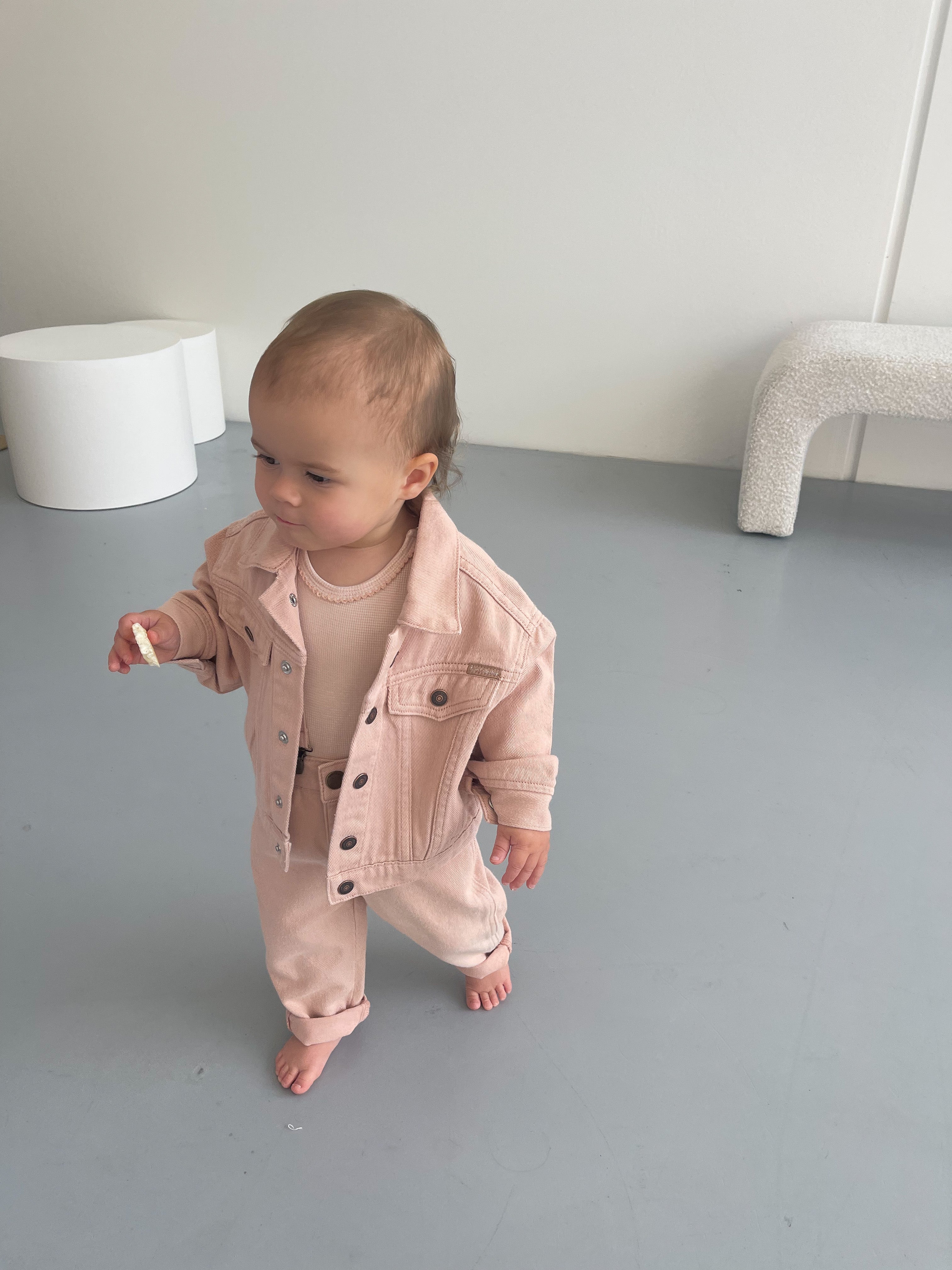 Trucker Jacket- Dusty Pink